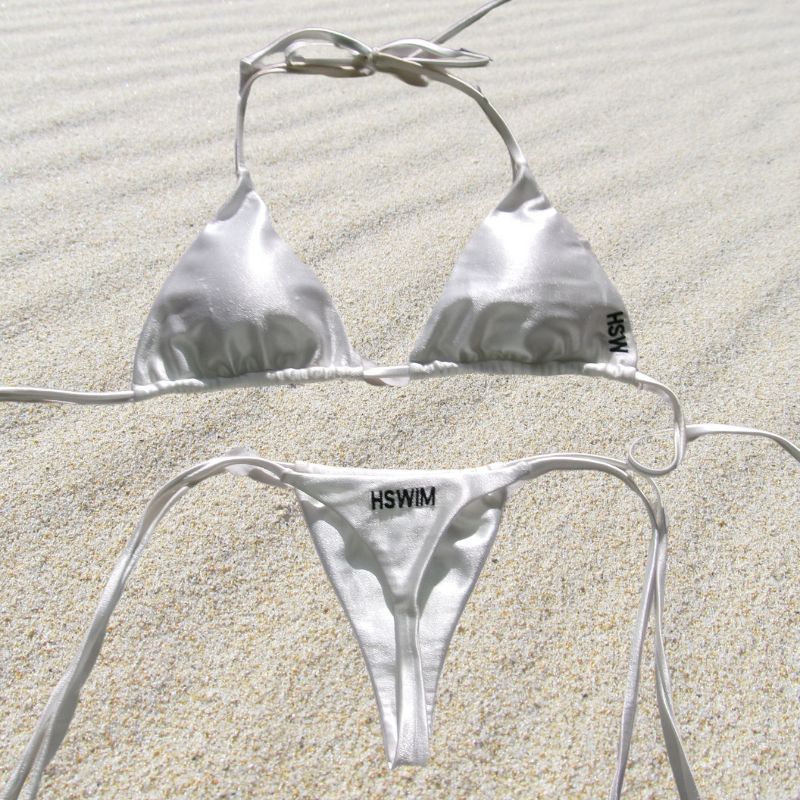 White Shimmer Summer Bikini Set