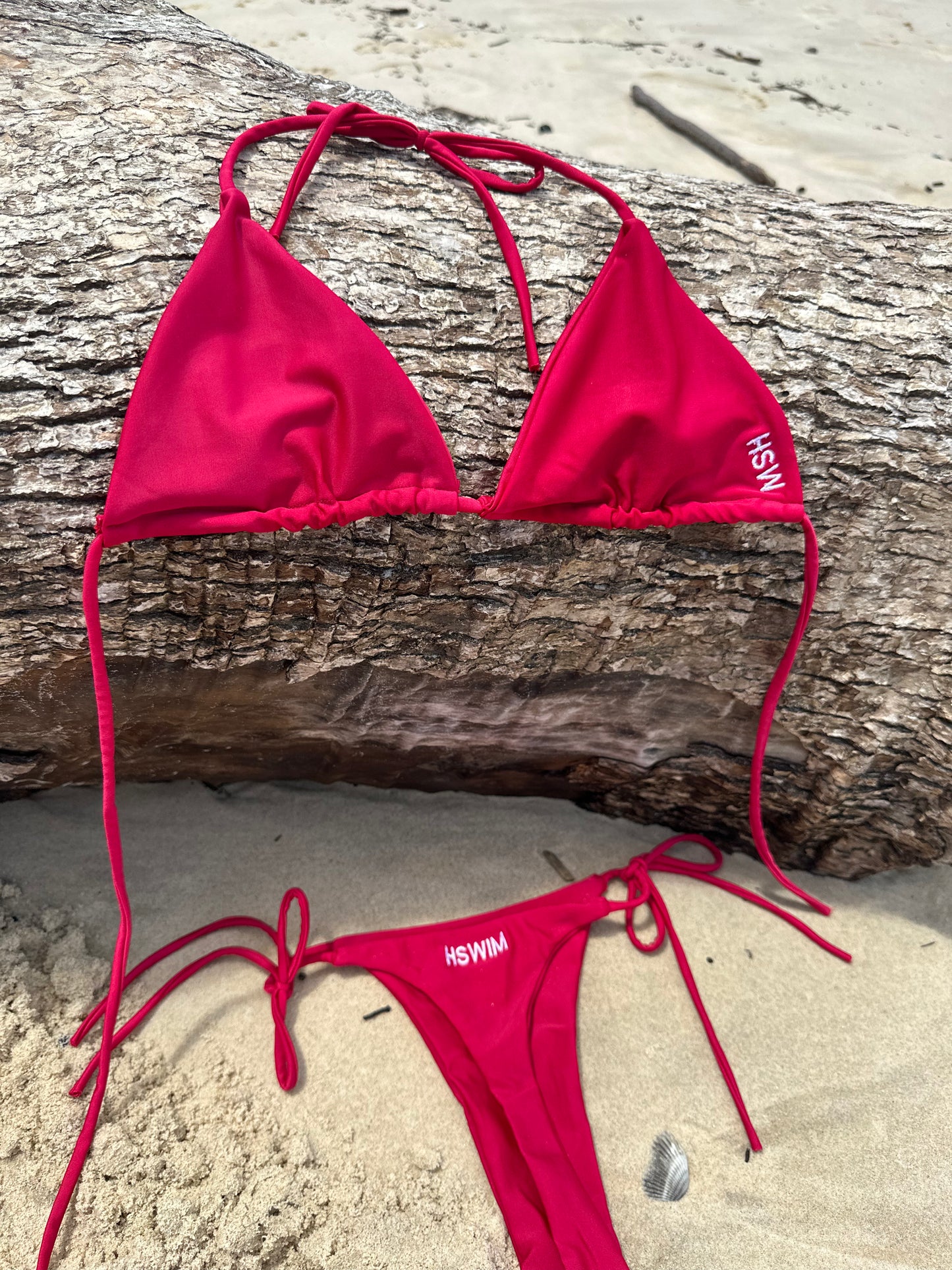 Bright Burgundy Sun-Kissed Bikini Set