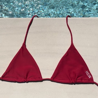 Bright Burgundy Sun-Kissed Bikini Top