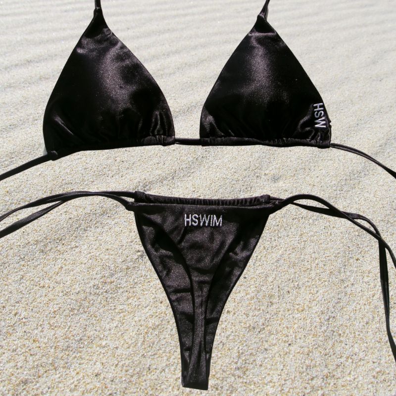 Jet Black Summer Bikini Set