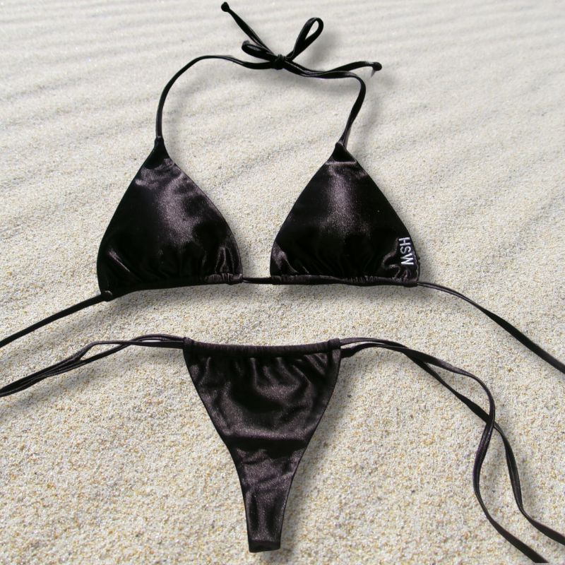 Jet Black Summer Bikini Top