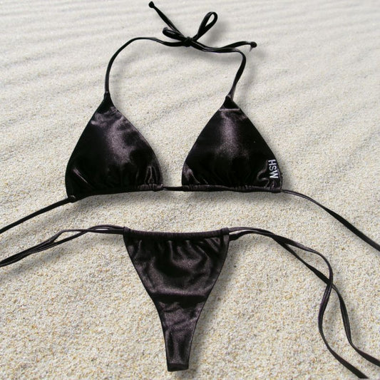 Jet Black Summer Bikini Set