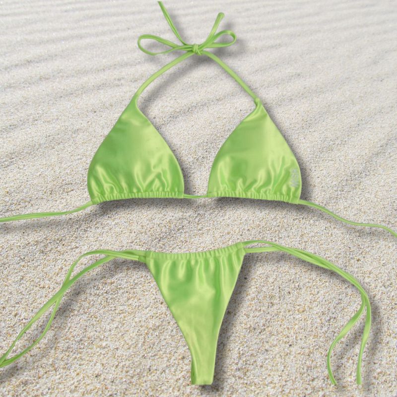 Lemon Lime Neon Summer Bikini Top